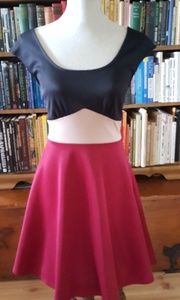 Mystic color block dress. Modcloth. Anthroplogy.